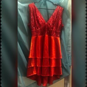 Red Sequined Size XL Costume Dress